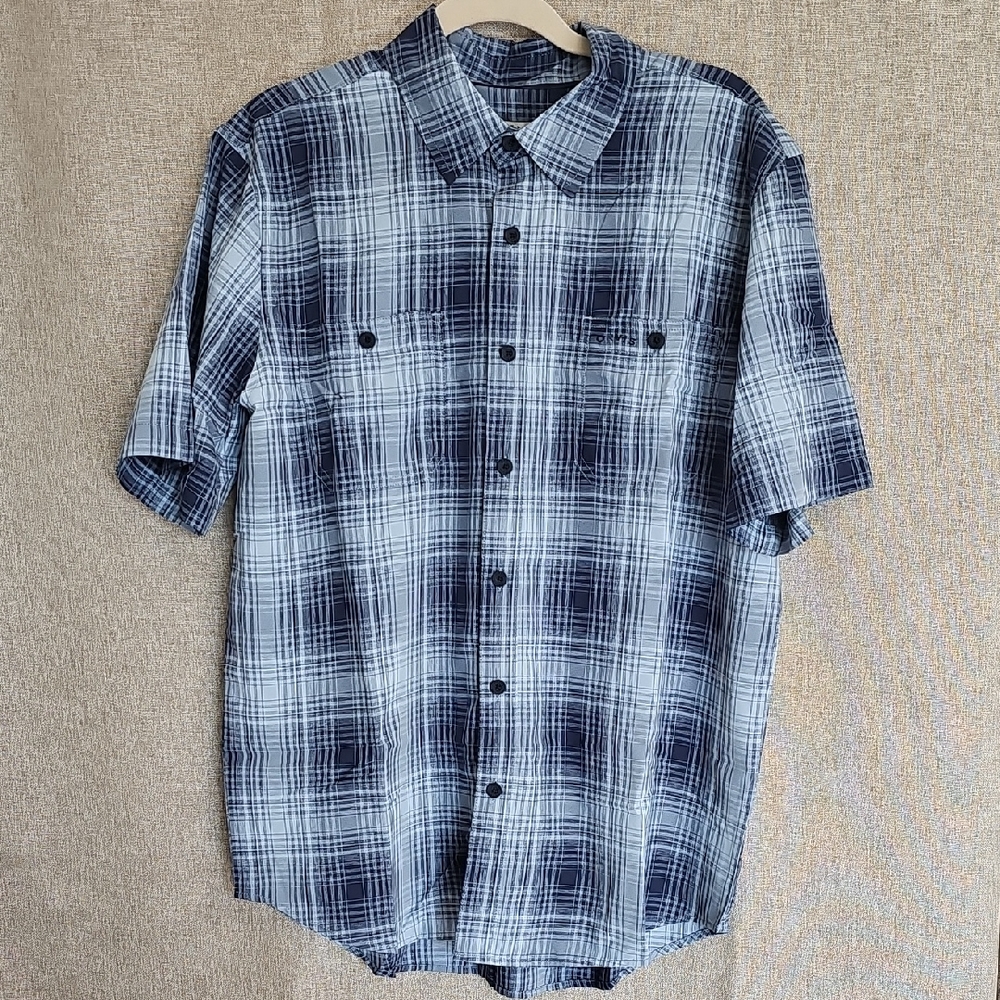 Orvis Classic Collection Blue and White Checkered Button-Down Shirt